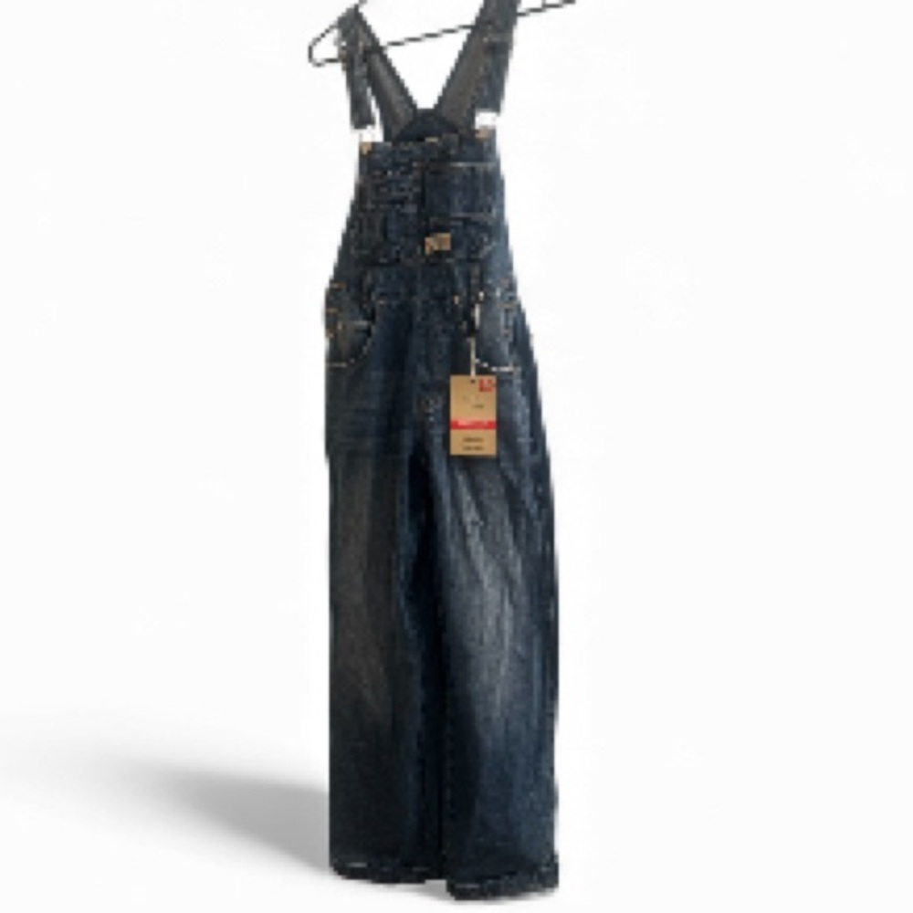 Women's Blue Denim Overalls NWT size XS/S - Picture 2 of 4